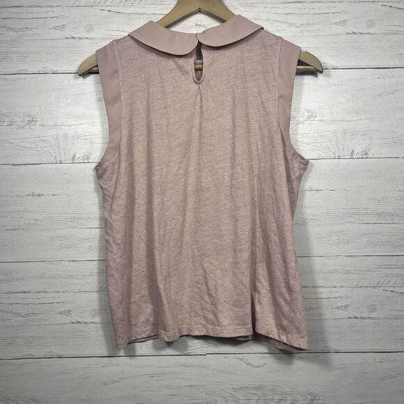 Lauren Conrad womens pink sleeveless blouse size medium ligthweight office - Picture 5 of 6